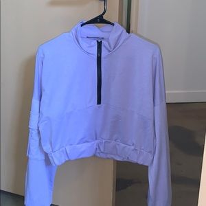 ZAFUL crop lilac sweatshirt
